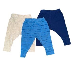 Babies’—Cloud Island Unisex Set Of 3 Cotton Pants. All Are Size 0–3 Months.